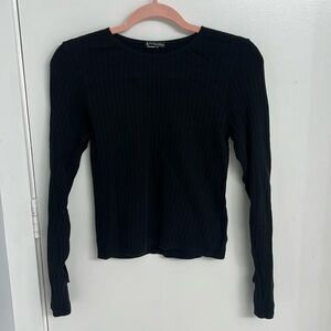 Zara ribbed long sleeve with cut out on sleeve